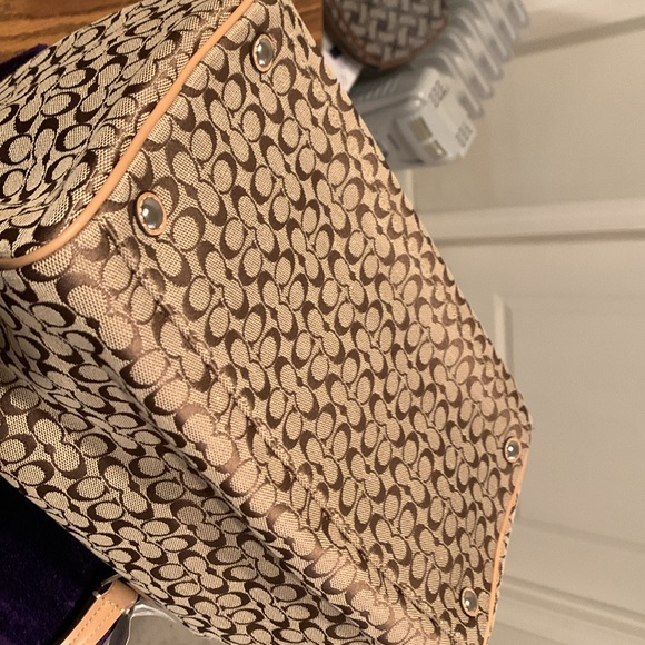 Coach Brown Monogram Satchel with Shoulder Strap NWT! - Picture 6 of 6